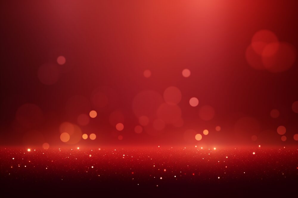 red background with water droplet middle