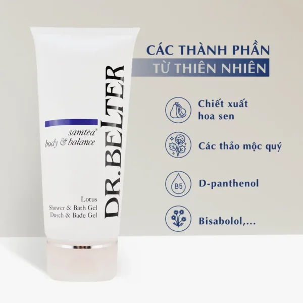 Alternative view of Gel tắm không xà phòng Dr.Belter 614 Lotus Shower & Bath Gel 200ml.