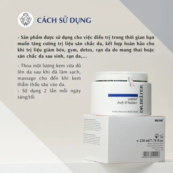 Kem dưỡng thể Dr.Belter 619 Perfect Recovery Body 230ml. 11 619.3 png