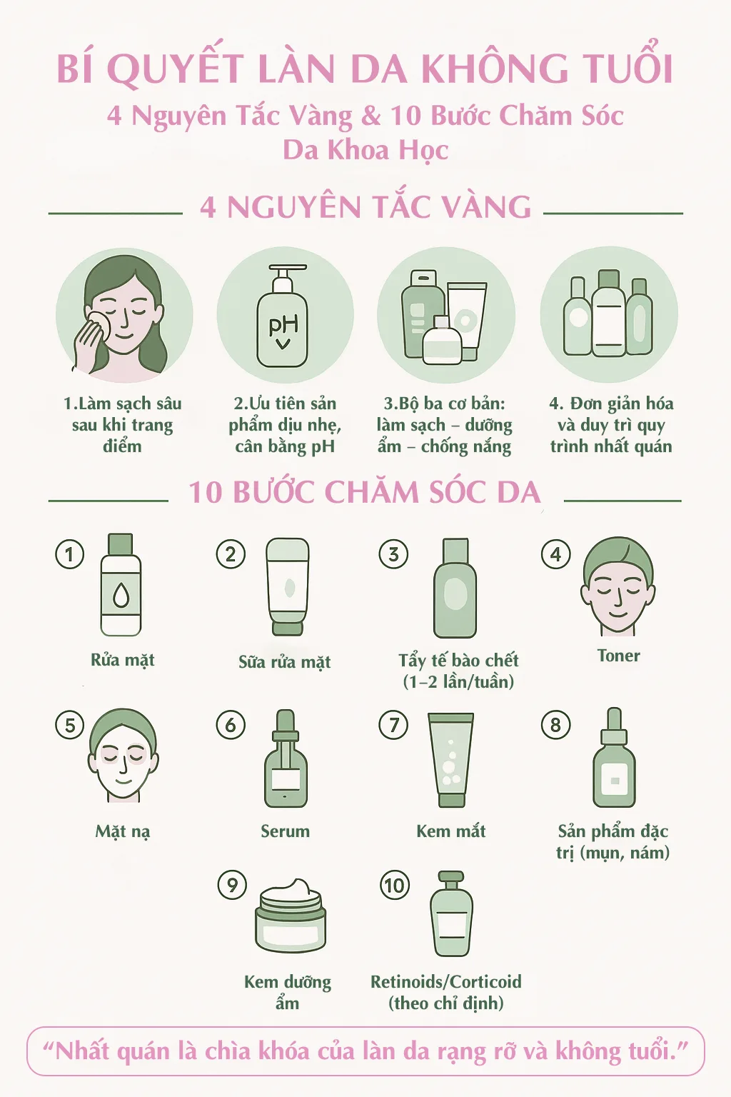 bí quyết làn da không tuổi