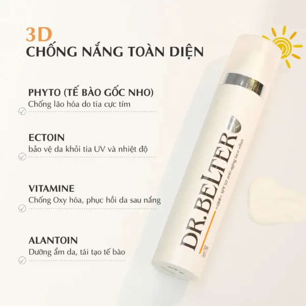 Alternative view of Chống nắng cho da nhạy cảm SPF50 Dr.Belter 825 Sun protection face elixir - Chính Hãng Đức.