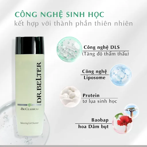 Sữa rửa mặt dạng gel Dr.Belter làm sạch hiệu quả, dưỡng sáng tức thì